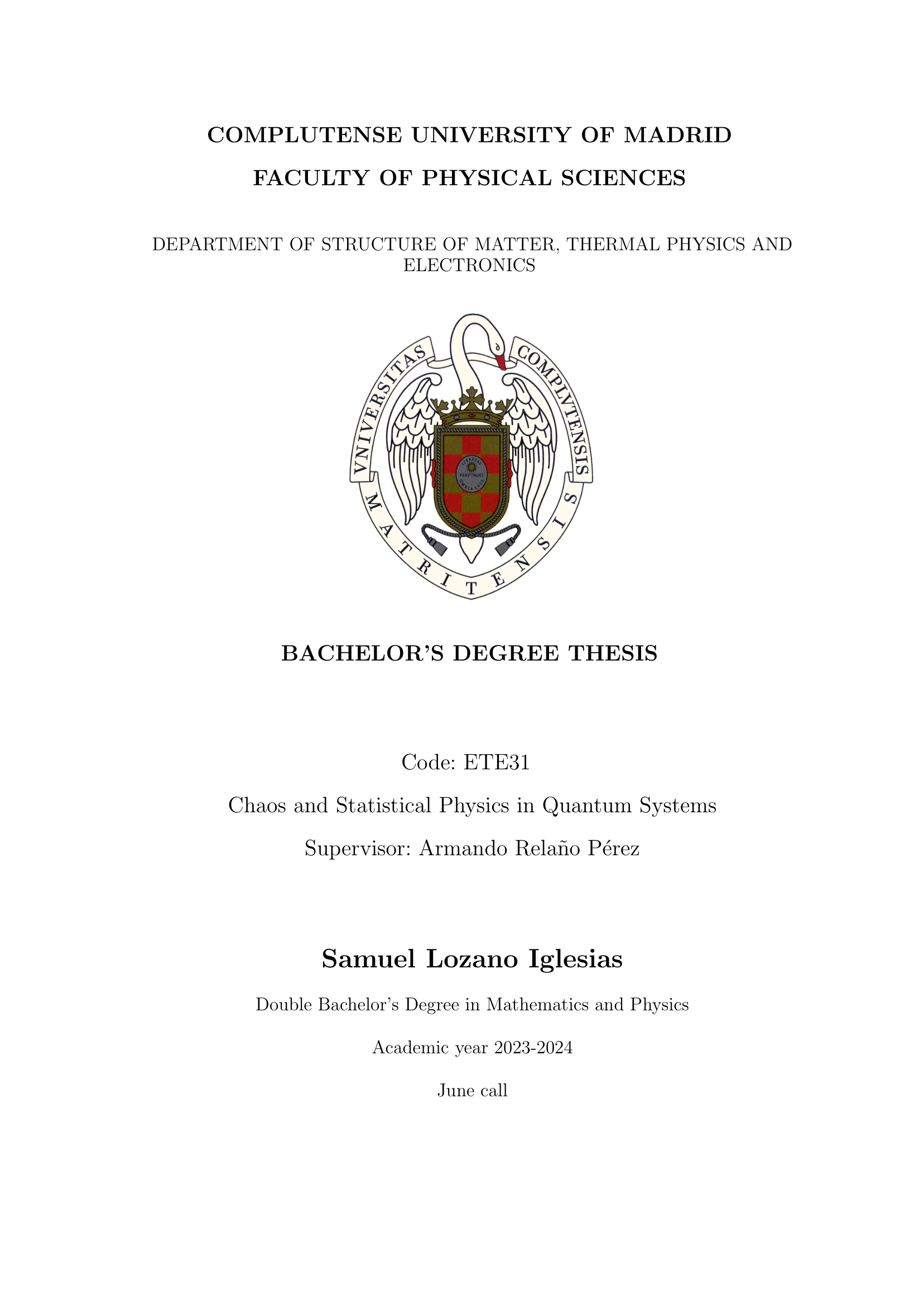 Physics BSc Thesis